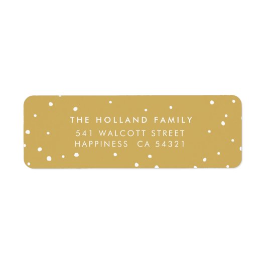 SENDER ADRES schattige moderne sneeuwvlekken oud g Etiket (Voorkant)