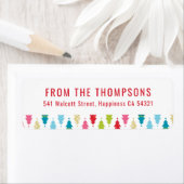 SENDER moderne feestelijke kerstboom patroon kleur Etiket (Insitu)