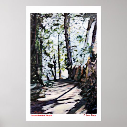 Sendero/Corredoira/Voetweg Poster (Voorkant)