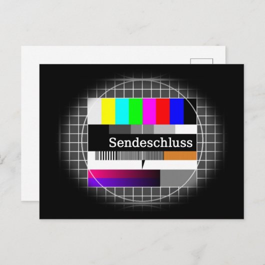 SendeSchluss. Briefkaart (Voorkant / Achterkant)
