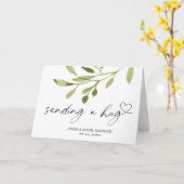 Sending a Hug Quarantine Social Distance Miss You Kaart (Gele Bloem)