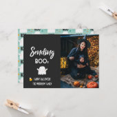 "Sending Boo's" Custom Halloween Foto schattig Kaart (Voorkant / Achterkant in situ)