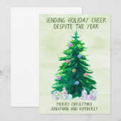 Sending Holiday Cheer Ondanks 2021 Feestdagenkaart (Voorkant / Achterkant)