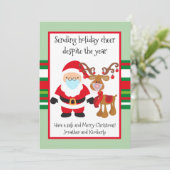 Sending Holiday Cheer Ondanks het jaar Feestdagenkaart (Staand voorkant)