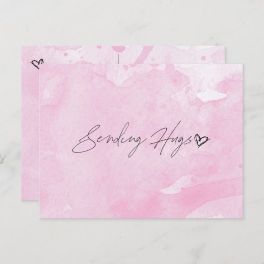 Sending Hugs Briefkaart (Voorkant / Achterkant)