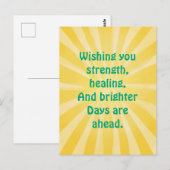 Sending Light & Love beroemd gemaakt door Get Well Briefkaart (Voorkant / Achterkant)