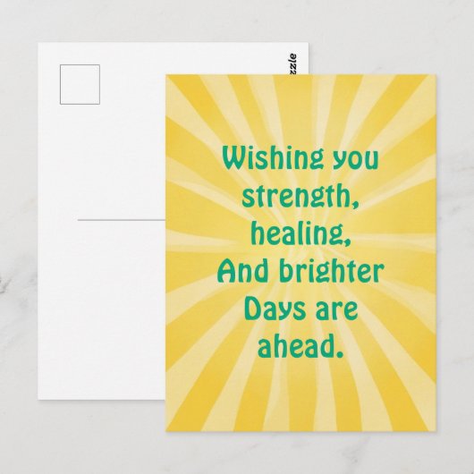 Sending Light & Love beroemd gemaakt door Get Well Briefkaart (Voorkant / Achterkant)