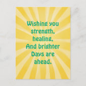Sending Light & Love beroemd gemaakt door Get Well Briefkaart (Voorkant)