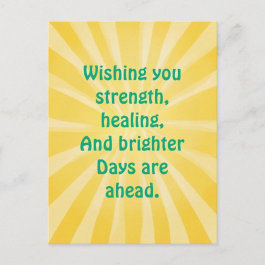 Sending Light & Love beroemd gemaakt door Get Well Briefkaart (Voorkant)