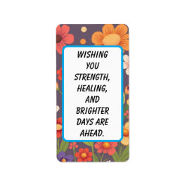 "Sending Light & Love" – Get Well Soon Card Etiket