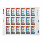 "Sending Light & Love" – Get Well Soon Card Etiket (Full Sheet)