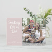 Sending Lots Love Valentijnsdag Foto Feestdagenkaart (Staand voorkant)