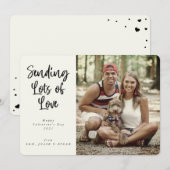 Sending Lots Love Valentijnsdag Foto Feestdagenkaart (Voorkant / Achterkant)