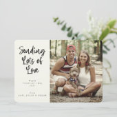 Sending Lots Love Valentijnsdag Foto Feestdagenkaart (Staand voorkant)