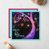 'Sending Love and Hugs' Inspiron Notitiekaartje (Voorkant / Achterkant in situ)