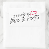 Sending Love and Hugs Rectangular Sticker (Tas)