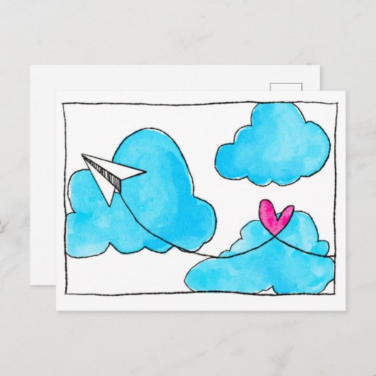 Sending Love Briefkaart (Voorkant / Achterkant)