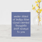 Sending Love Denking You Cute Blue Card Kaart (Gele Bloem)