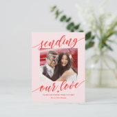 Sending Love Editable Color Valentijns Briefkaart (Staand voorkant)