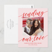 Sending Love Editable Color Valentijns Briefkaart (Voorkant / Achterkant)