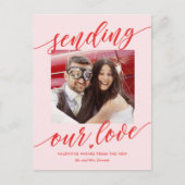 Sending Love Editable Color Valentijns Briefkaart (Voorkant)