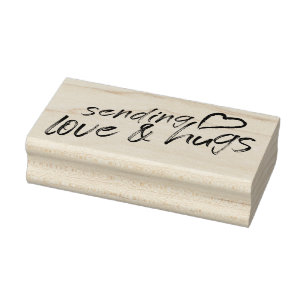 Sending Love en knuffels Rubberstempel