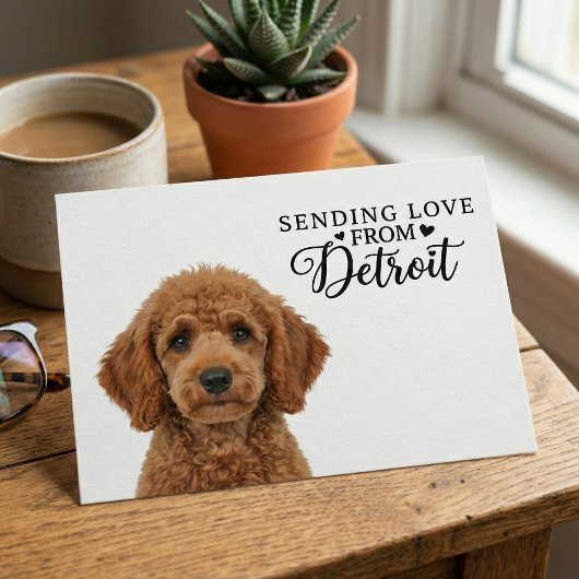 Sending Love From Detroit Postcard Briefkaart