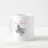 Sending Love from Texas - Valentijnsdag Koffiemok (Voorkant links)