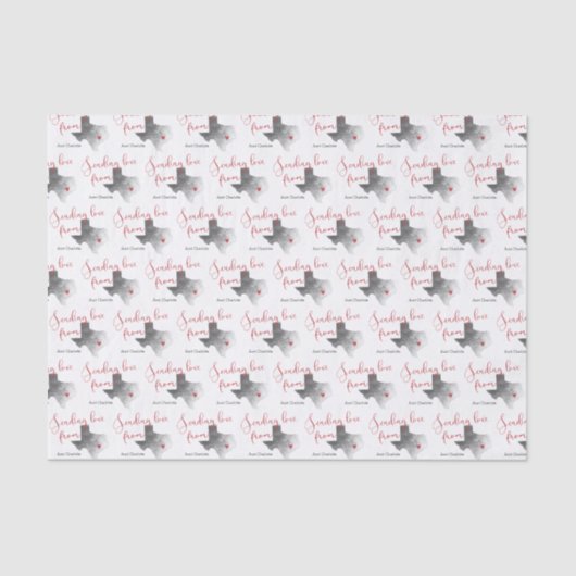 Sending Love from Texas - Valentijnsdag Tissuepapier (Voorkant)