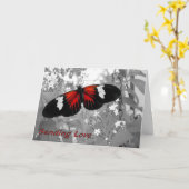 Sending Love Kaart via Carrier Butterfly (Gele Bloem)