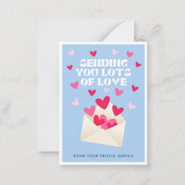 Sending Love Mail Hearts Envelope Valentine's Day Notitiekaartje