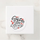 Sending Love Modern Calligraphy Valentijnsdag Bedankjes Labels (In situ)