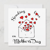 Sending Love on Moederdag Flat Card Kaart (Voorkant)