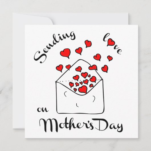 Sending Love on Moederdag Flat Card Kaart (Voorkant)