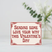 Sending Love Platonic Valentijn Briefkaart (Staand voorkant)