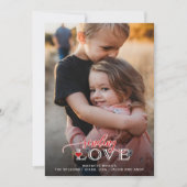 Sending Love Script Cute Photo Valentijnsdag Feestdagenkaart (Voorkant)