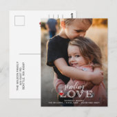 Sending Love Script Cute Photo Valentijnsdag Post Briefkaart (Voorkant / Achterkant)