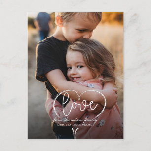 Sending Love Script Cute Photo Valentijnsdag Post Briefkaart