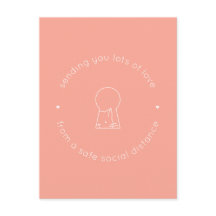 Sending Love Social Distance Pink Cute Cat Lock