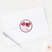 Sending Love, Valentijn Ronde Sticker (Envelop)