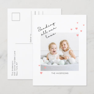 Sending Love Valentijnsdag Photo Briefkaart