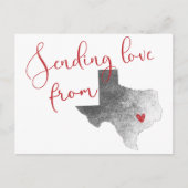 Sending Love van Texas - Valentijnsdag Holiday Briefkaart (Voorkant)