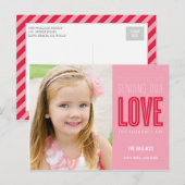 Sending Our Love Valentine's Day Post Card Feestdagenkaart (Voorkant / Achterkant)