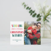Sending (sociale afkomst) Christmas Wishes custom Feestdagenkaart (Staand voorkant)