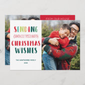 Sending (sociale afkomst) Christmas Wishes custom Feestdagenkaart (Voorkant / Achterkant)