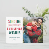 Sending (sociale afkomst) Christmas Wishes custom Feestdagenkaart (Staand voorkant)