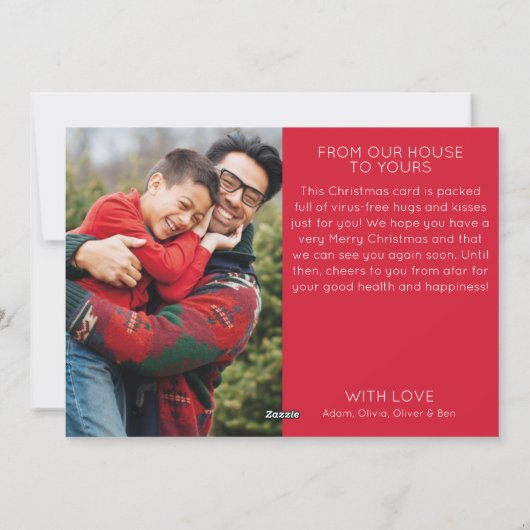 Sending (sociale afkomst) Christmas Wishes custom Feestdagenkaart (Achterkant)