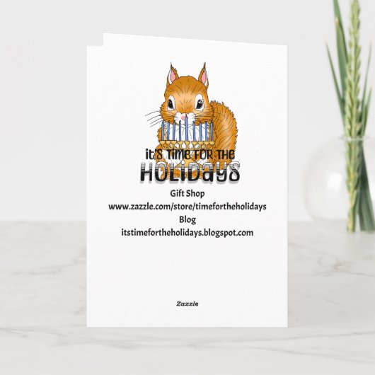 Sending warm Hanukkah Wishes Kaart (Achterkant)