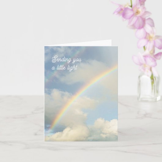 Sending You a Little Light Rainbow Thinking of You Kaart (Orchidee)