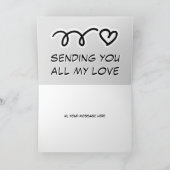 Sending you all my love Valentine's Day Card Feestdagen Kaart (Binnen)